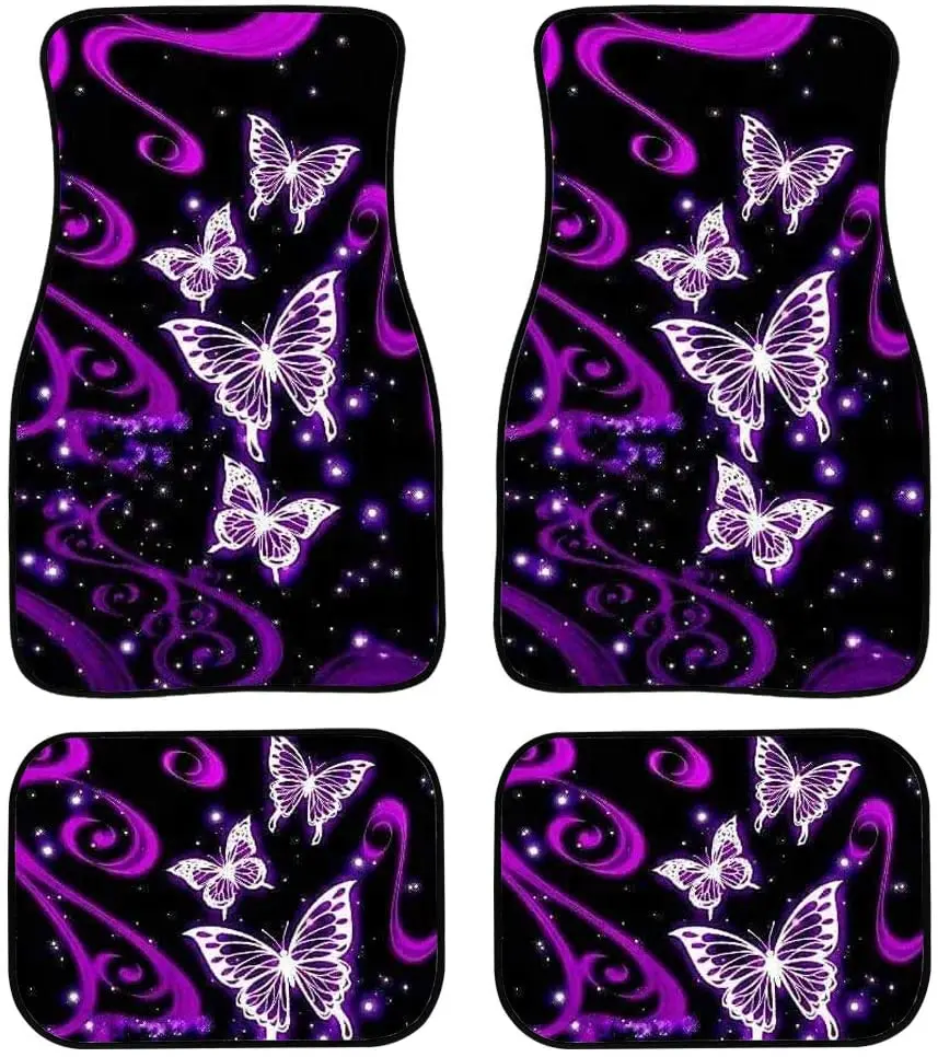 WELLFLYHOM Purple Butterfly Carpet Car SUV Truck Floor Mats 4 PCS Front and Back Full Set Heavy Duty Waterproof Anti-Slip Foot M
WELLFLYHOM Purple Butterfly Carpet Car SUV Truck Floor Mats 4 PCS Front and Back Full Set Heavy Duty Waterproof Anti-Slip Foot M