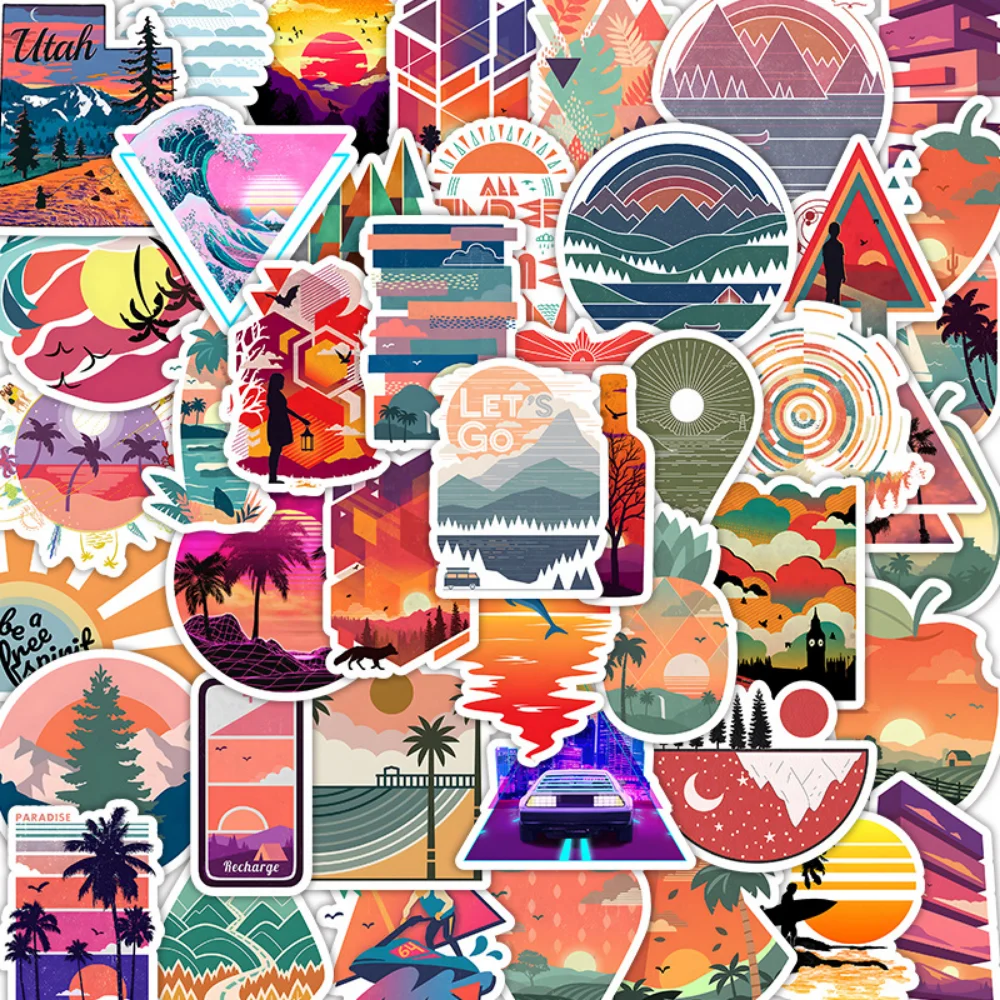 10/60Pcs Camping Travel Stickers Wilderness Adventure Outdoor Landscape Waterproof Decal Sticker to DIY Suitcase Laptop Motor
10/60Pcs Camping Travel Stickers Wilderness Adventure Outdoor Landscape Waterproof Decal Sticker to DIY Suitcase Laptop Motor