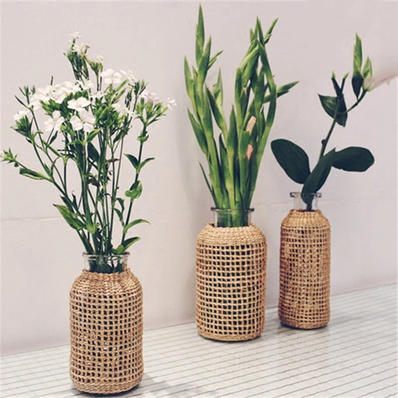 Minimalist Dried Flowers Plant Pot Vase Rattan Hydroponic Japanese Vases Aesthetic Table Decoration Pot De Fleur Home Accessory
Minimalist Dried Flowers Plant Pot Vase Rattan Hydroponic Japanese Vases Aesthetic Table Decoration Pot De Fleur Home Accessory