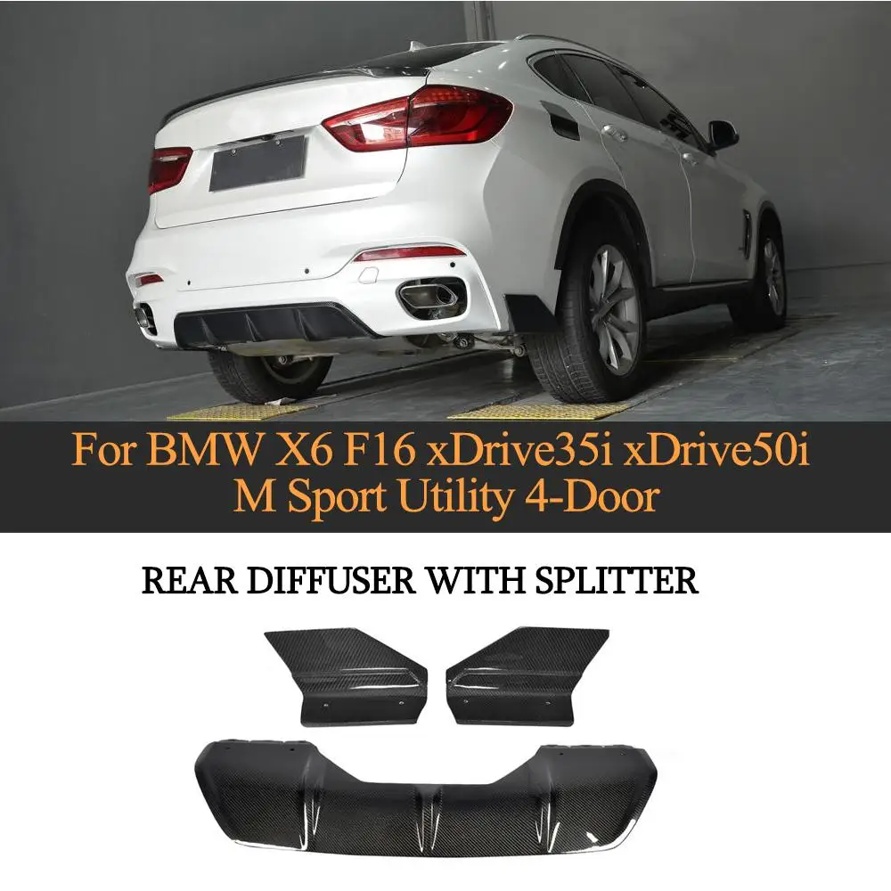 Carbon Fiber Rear Bumper Lip Diffuser Spoiler For BMW F16 X6 xDrive35i xDrive50i 2015 - 2017 With Splitter Apron
Carbon Fiber Rear Bumper Lip Diffuser Spoiler For BMW F16 X6 xDrive35i xDrive50i 2015 - 2017 With Splitter Apron
