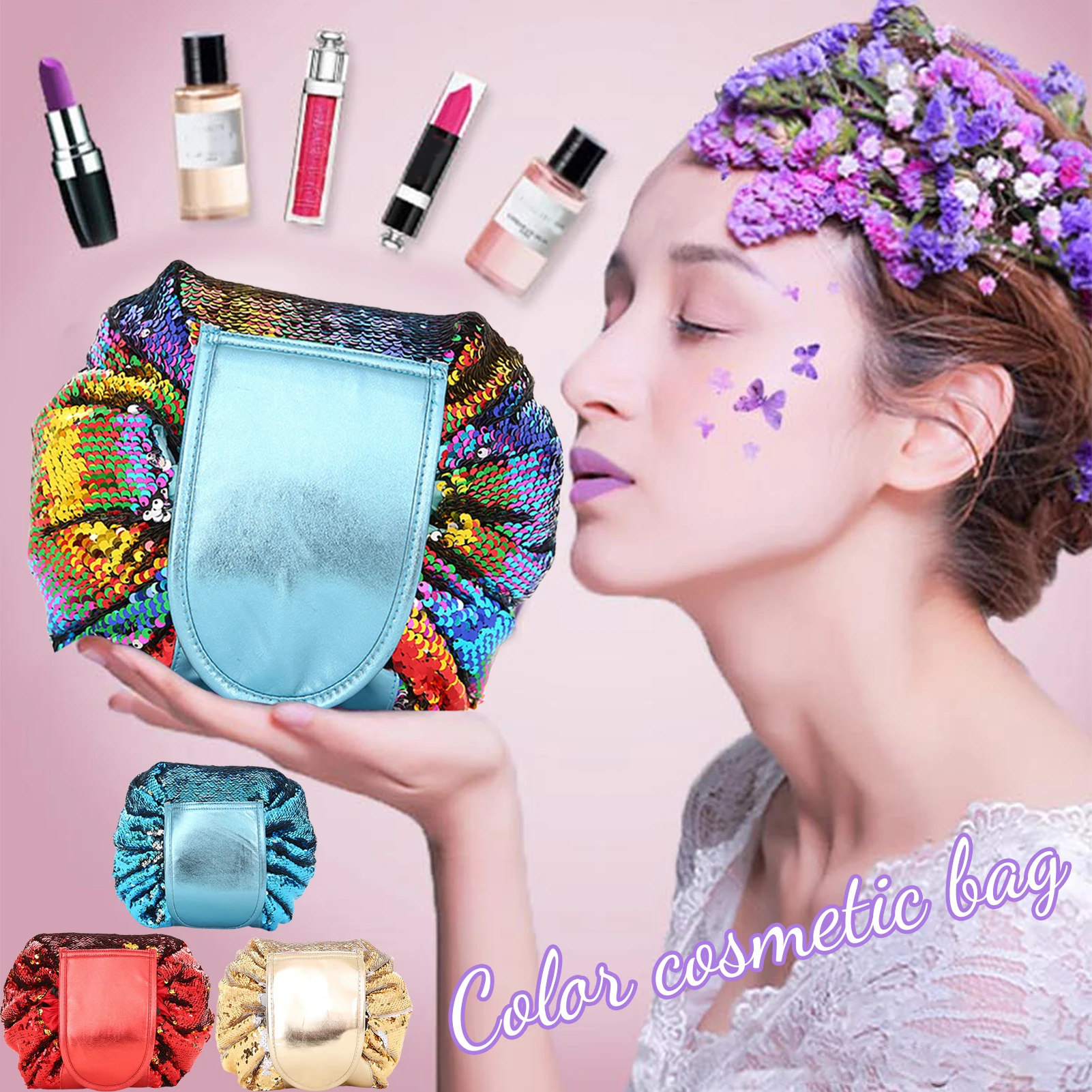 косметичка Women Mermaid-Color Make-up Bag Stylish Large Capacity Wash Bag For Home Hotel косметички купить Makeup Bag 가방
косметичка Women Mermaid-Color Make-up Bag Stylish Large Capacity Wash Bag For Home Hotel косметички купить Makeup Bag 가방
