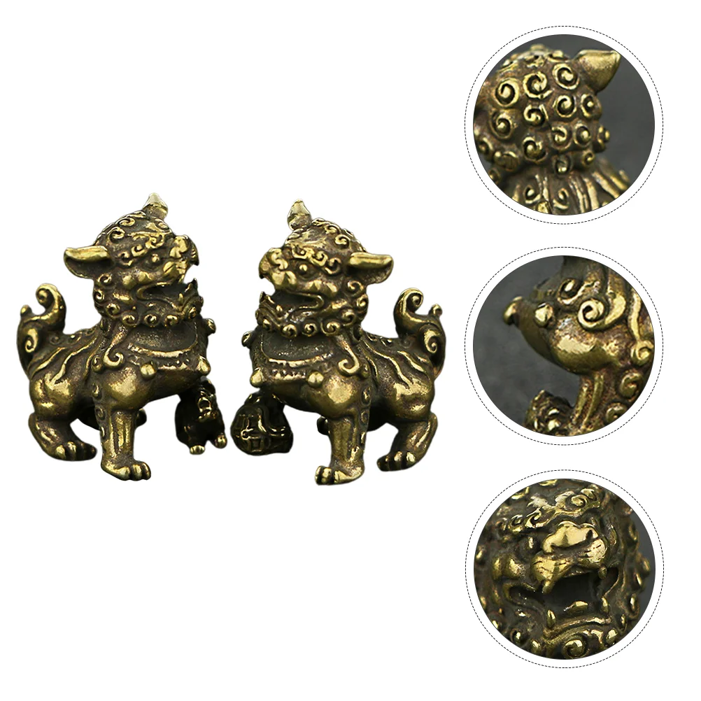 1 Pair Creative Brass Exquisite Lion Tabletop Adornment Lion Ornament Lion Figurine
1 Pair Creative Brass Exquisite Lion Tabletop Adornment Lion Ornament Lion Figurine