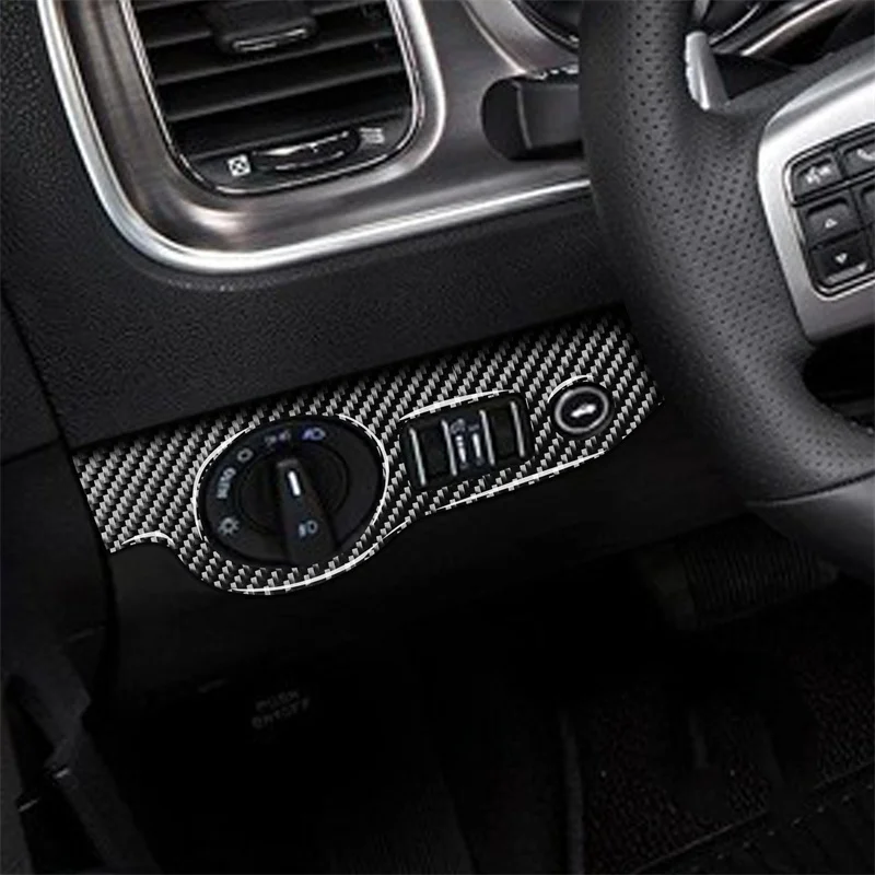Carbon Fiber Car Headlight Switch Button Sticker Decal Interior Trim Cover for Dodge Challenger 2015-2021 Accessories
Carbon Fiber Car Headlight Switch Button Sticker Decal Interior Trim Cover for Dodge Challenger 2015-2021 Accessories