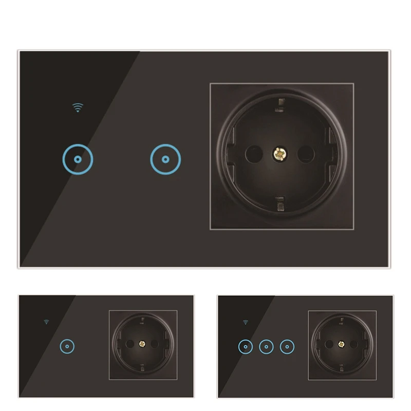 Умный выключатель + розетка Wi-Fi, настенный выключатель для умного дома, ЕС стандарт, для Google Home Alexa Smart Life APP 
Умный выключатель + розетка Wi-Fi, настенный выключатель для умного дома, ЕС стандарт, для Google Home Alexa Smart Life APP
