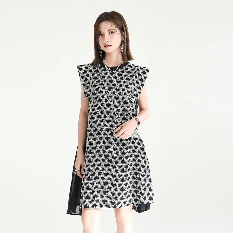 SuperAen 2022 Summer New Designer Jacquard Love Dress Loose Organ Pleated Mesh Printing Dress for Women
SuperAen 2022 Summer New Designer Jacquard Love Dress Loose Organ Pleated Mesh Printing Dress for Women