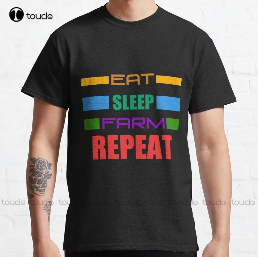 Классическая футболка Eat Sleep Farm Repeat, белые футболки для женщин, индивидуальная футболка для подростков, унисекс, футболка с цифровой печатью,...
Классическая футболка Eat Sleep Farm Repeat, белые футболки для женщин, индивидуальная футболка для подростков, унисекс, футболка с цифровой печатью,...