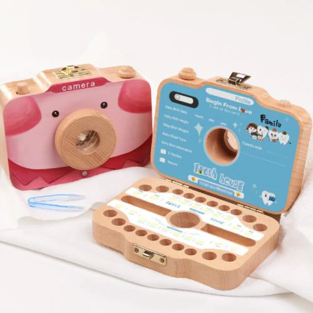 Cartoon Camera Deciduous Tooth Box Baby's Storage Box Toys Baby Kids Room Decor Birthday Growth Gift Wood Gifts
Cartoon Camera Deciduous Tooth Box Baby's Storage Box Toys Baby Kids Room Decor Birthday Growth Gift Wood Gifts