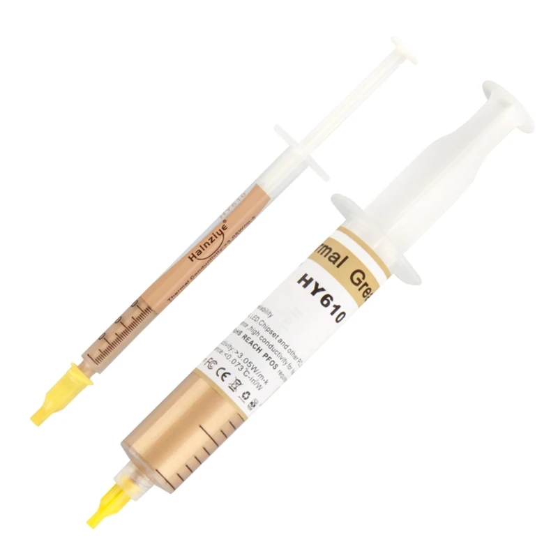 N58E HY610 25g/0.5g Thermal Grease Conductive Compound Pastes 3.05W/m-K Silicone Grease for CPU Heatsink Coolers
N58E HY610 25g/0.5g Thermal Grease Conductive Compound Pastes 3.05W/m-K Silicone Grease for CPU Heatsink Coolers