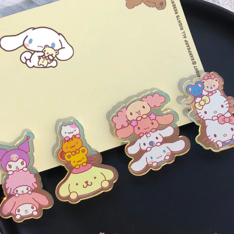 Sanrio Hairpin Cartoon Anime Cute Acrylic Cinnamoroll Kuromi Pompom Purin Headdress Laser Fantasy Girl Heart Duck Bill Clip
Sanrio Hairpin Cartoon Anime Cute Acrylic Cinnamoroll Kuromi Pompom Purin Headdress Laser Fantasy Girl Heart Duck Bill Clip