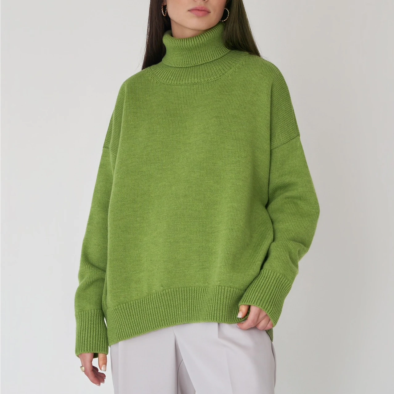 Ladies Women Turtleneck Sweater Autumn Winter Thick Warm Pullover Top Oversized Casual Loose Solid Knitted Sweaters Women 2022
Ladies Women Turtleneck Sweater Autumn Winter Thick Warm Pullover Top Oversized Casual Loose Solid Knitted Sweaters Women 2022