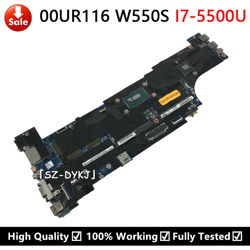 For Lenovo ThinkPad T550 W550S Notebook Mainboard with CPU i7 5600U N15M-Q3-S-A2 100% test work FRU 00UR116 Laptop Motherboard
For Lenovo ThinkPad T550 W550S Notebook Mainboard with CPU i7 5600U N15M-Q3-S-A2 100% test work FRU 00UR116 Laptop Motherboard