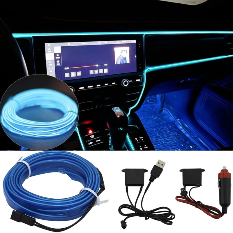 For Car Interior Lights El Wire LED USB Flexible Neon Assembly RGB Environment Light Automotive Decoration Lighting Accessories
For Car Interior Lights El Wire LED USB Flexible Neon Assembly RGB Environment Light Automotive Decoration Lighting Accessories