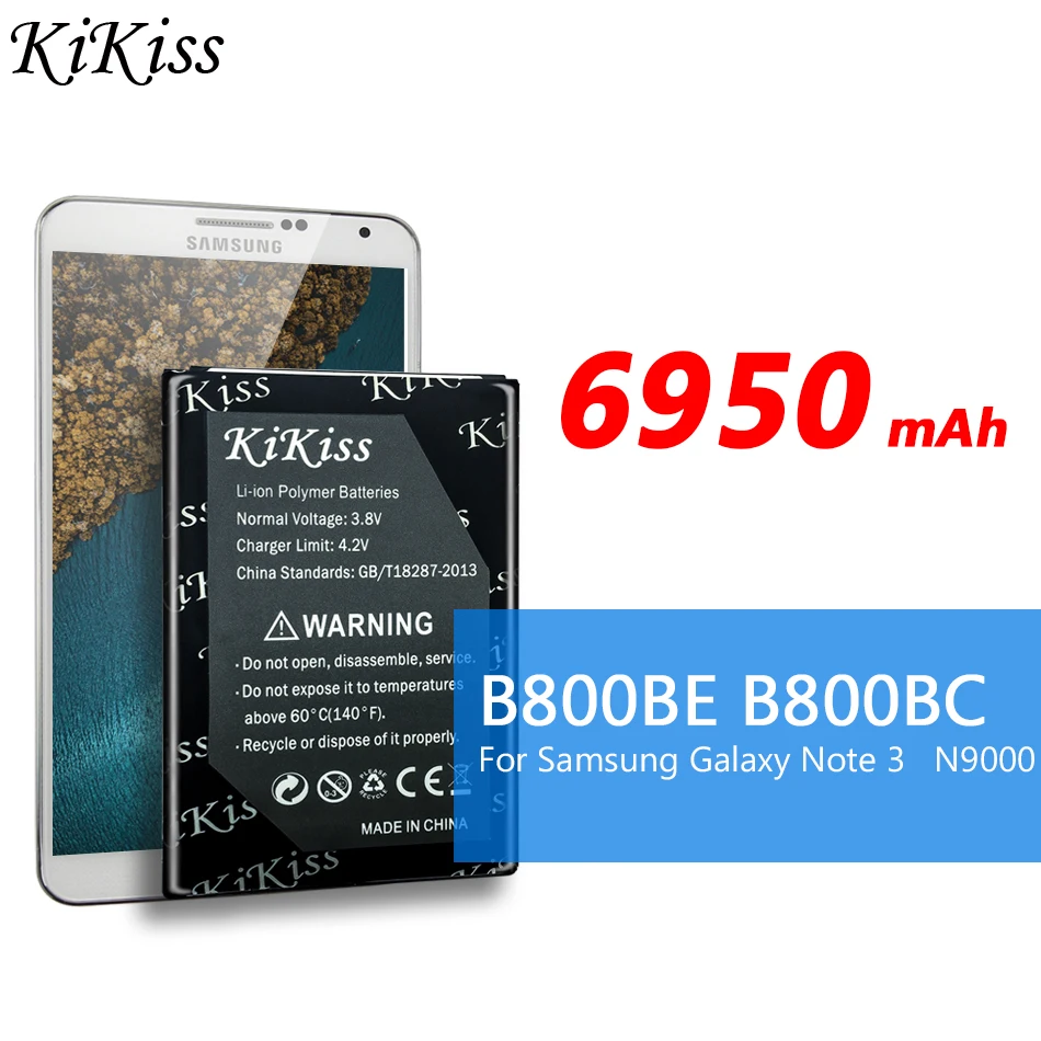 Original KiKiss Battery B800BE B800BC For Samsung Galaxy Note 3 N900 N9006 N9005 N9000 N900A N900T N900P 6950mAh Mobile Battery
Original KiKiss Battery B800BE B800BC For Samsung Galaxy Note 3 N900 N9006 N9005 N9000 N900A N900T N900P 6950mAh Mobile Battery