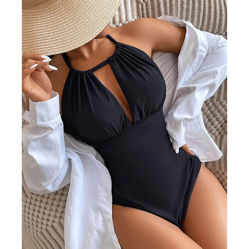 One Piece Swimsuits 2022 New Sexy Bodysuit Black Swimwear for Women Ruched Monokini Backless Women's Bathing Suit
One Piece Swimsuits 2022 New Sexy Bodysuit Black Swimwear for Women Ruched Monokini Backless Women's Bathing Suit