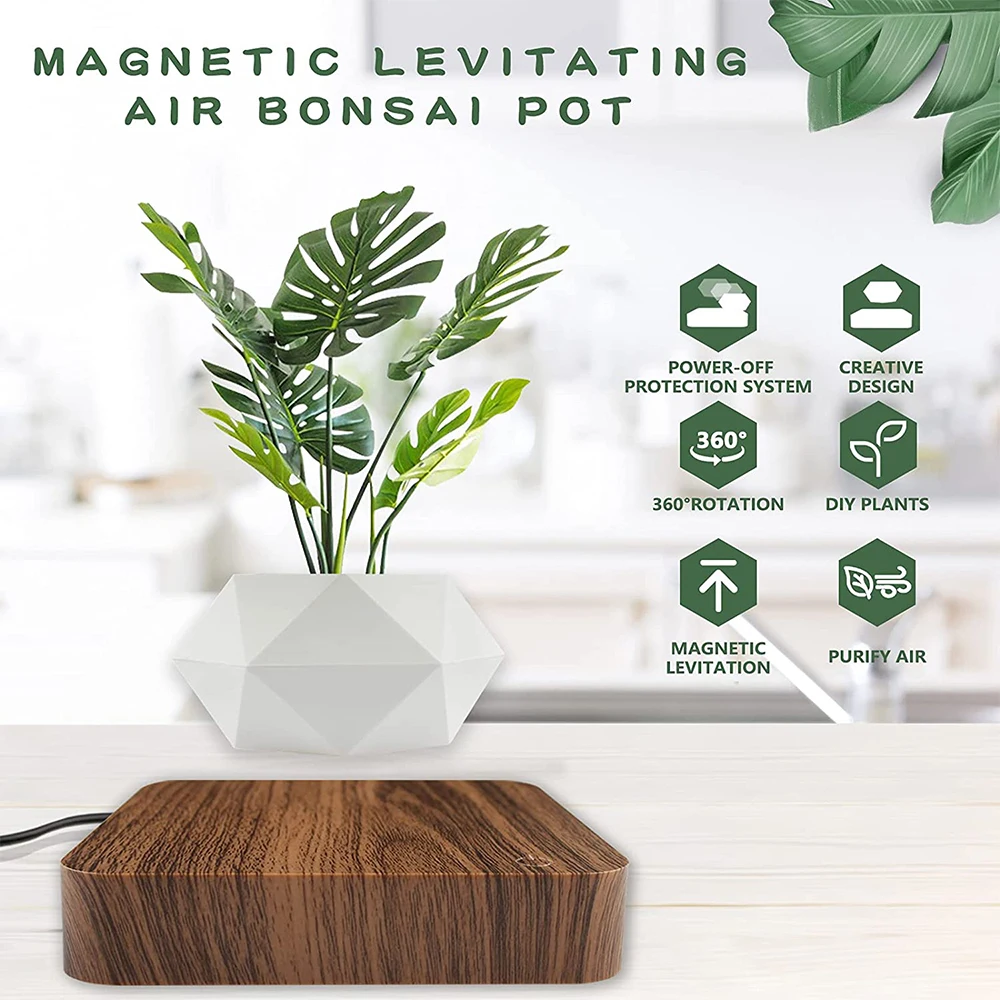 Levitating Air Bonsai Pot Rotation Flower Pot Planters Magnetic Suspension Floating Pot Potted Plant Home Desk Decor
Levitating Air Bonsai Pot Rotation Flower Pot Planters Magnetic Suspension Floating Pot Potted Plant Home Desk Decor
