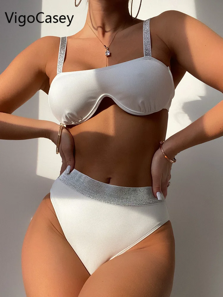 VigoCasey 2022 Solid Strapped Swimwear Women Sexy Underwire Push Up Bikini Set Swimsuit Summer High Waist Backless Bathing Suit
VigoCasey 2022 Solid Strapped Swimwear Women Sexy Underwire Push Up Bikini Set Swimsuit Summer High Waist Backless Bathing Suit