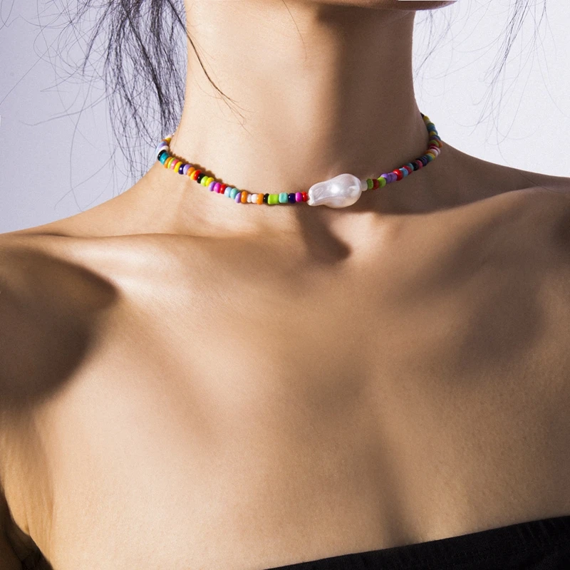 Bohemia Colorful Seed Beads Necklace Acrylic Beads Choker Women String Collar Charm Handmade Necklace Jewelry Gift
Bohemia Colorful Seed Beads Necklace Acrylic Beads Choker Women String Collar Charm Handmade Necklace Jewelry Gift