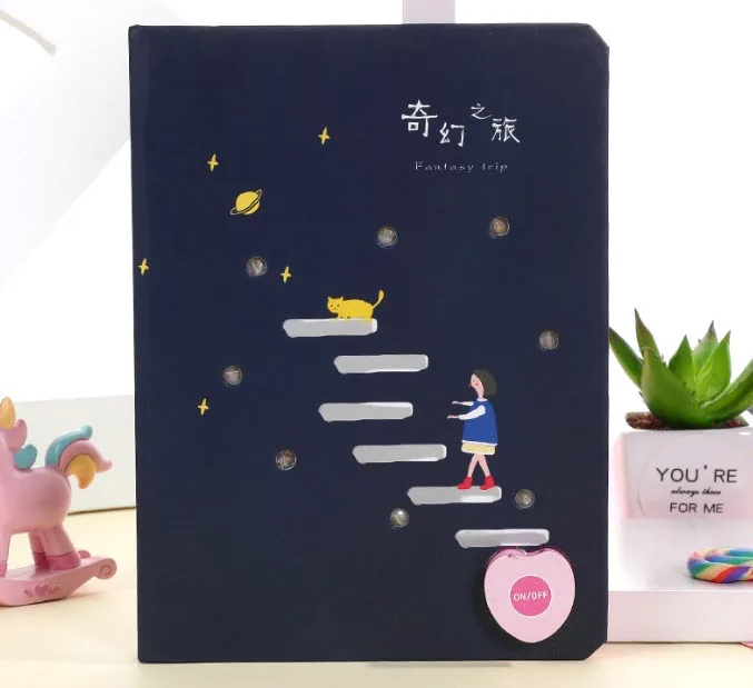 Fantasy Trip Notebook On-OFF Colorful Lighting Luminous Notepad Creative Students Journal Planner Notes Color Pages Pretty Hand
Fantasy Trip Notebook On-OFF Colorful Lighting Luminous Notepad Creative Students Journal Planner Notes Color Pages Pretty Hand