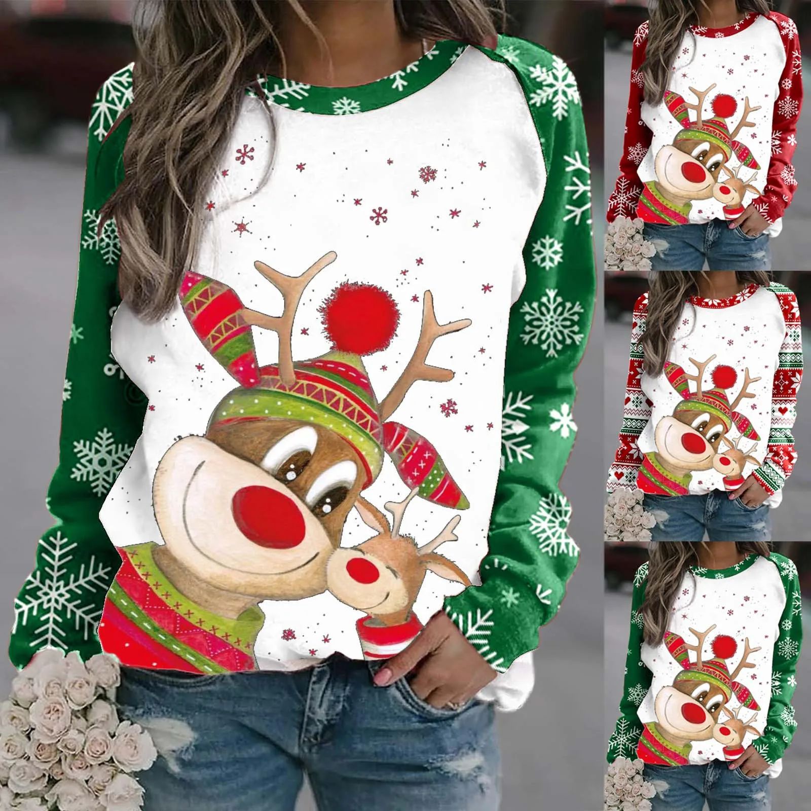 Women Casual Round Neck Christmas Raglan Sleeve Christmas Print Long Sleeve O Neck Sweatshirt Light Two Piece
Women Casual Round Neck Christmas Raglan Sleeve Christmas Print Long Sleeve O Neck Sweatshirt Light Two Piece