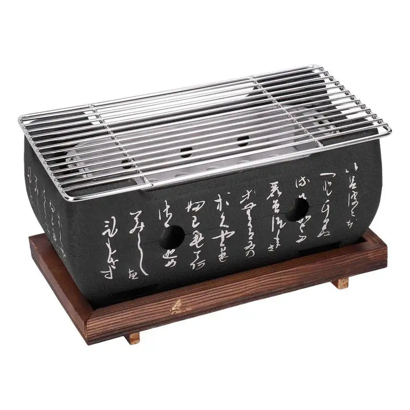 Japanese Barbecue Grill Mini Household BBQ Charcoal Stove With Wooden Base 34.5x17x12cm Charcoal Chrome Cooking Grill For
Japanese Barbecue Grill Mini Household BBQ Charcoal Stove With Wooden Base 34.5x17x12cm Charcoal Chrome Cooking Grill For