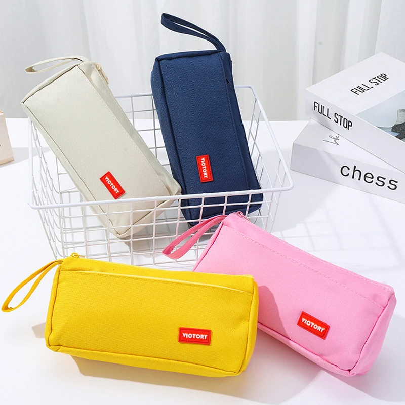 Large Capacity Pencil Bag 2 Layers Oxford Cloth Cute Pen Case Solid Color Portable Zipper Pencil Pouch Office School Supplies
Large Capacity Pencil Bag 2 Layers Oxford Cloth Cute Pen Case Solid Color Portable Zipper Pencil Pouch Office School Supplies