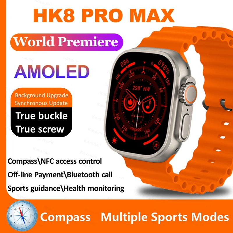 49mm HK8 Pro MAX Smart Watch Amoled 2.12 Inch Bluetooth Call Waterproof Wireless Charging NFC Compass Smartwatch for Men Women
49mm HK8 Pro MAX Smart Watch Amoled 2.12 Inch Bluetooth Call Waterproof Wireless Charging NFC Compass Smartwatch for Men Women