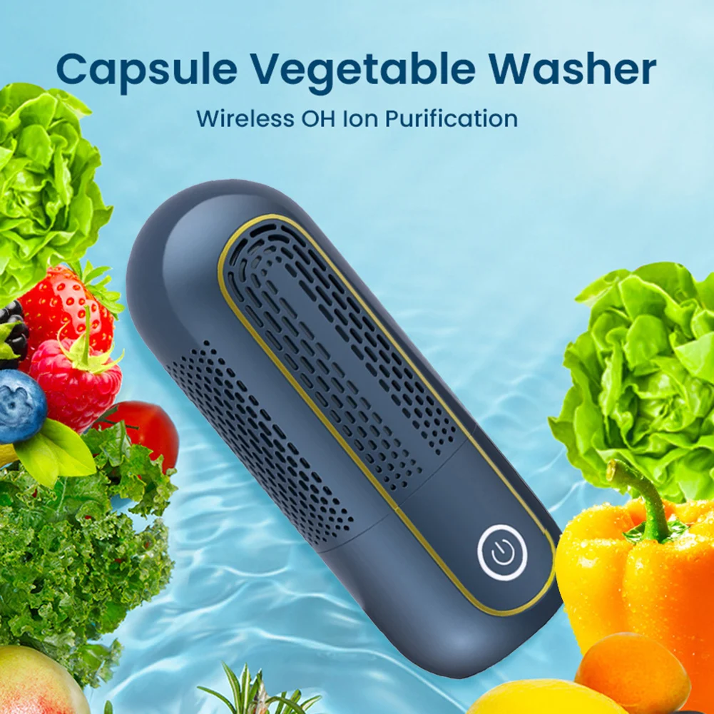 Portable Capsule Fruit Vegetable Cleaning Machine Wireless Charging Food Purifier Vegetable Cleaner Device Kitchen Tools
Portable Capsule Fruit Vegetable Cleaning Machine Wireless Charging Food Purifier Vegetable Cleaner Device Kitchen Tools