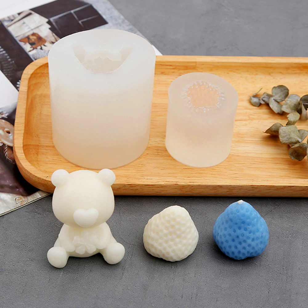3D Strawberry Bear Candle Mold Candle Making Handmade Soap Aromatherapy Gypsum Glue Mould Baking Chocolate Mold Home Decor Gift
3D Strawberry Bear Candle Mold Candle Making Handmade Soap Aromatherapy Gypsum Glue Mould Baking Chocolate Mold Home Decor Gift