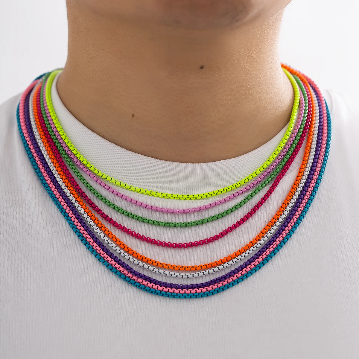 Ingemark Hip Hop Colorful Iron Metal Choker Necklace Punk Thin Chain Eboy Street Goth Trendy Y2K Grunge Jewelry Steampunk Men
Ingemark Hip Hop Colorful Iron Metal Choker Necklace Punk Thin Chain Eboy Street Goth Trendy Y2K Grunge Jewelry Steampunk Men