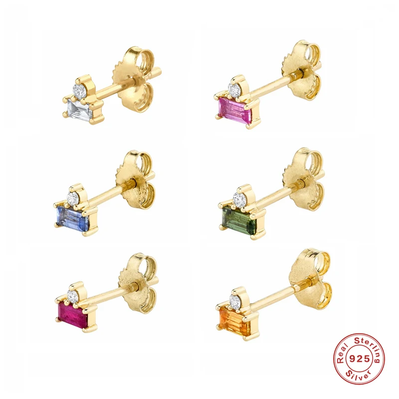Aide 925 Sterling Silver Colorful Rectangle Zircon Stud Earrings For Women Two Layers Small Versatile Cartilage Piercing Studs
Aide 925 Sterling Silver Colorful Rectangle Zircon Stud Earrings For Women Two Layers Small Versatile Cartilage Piercing Studs
