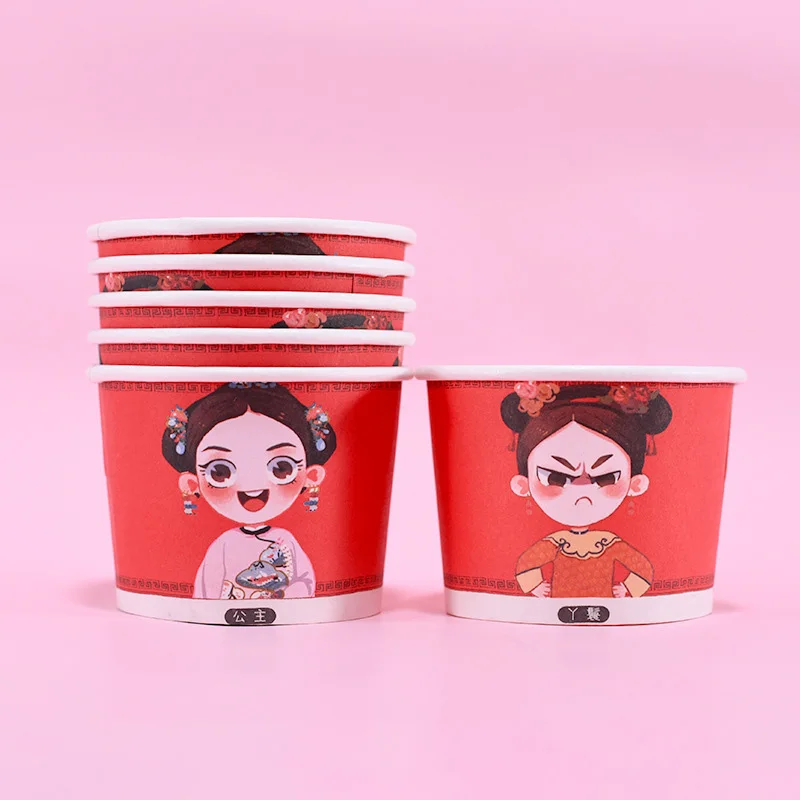 50PCS Paper Cups Birthday Party Favors Dessert Cup With Lid High Quality Cartoon Ice Cream Bowl 200ml Small Round Disposable
50PCS Paper Cups Birthday Party Favors Dessert Cup With Lid High Quality Cartoon Ice Cream Bowl 200ml Small Round Disposable