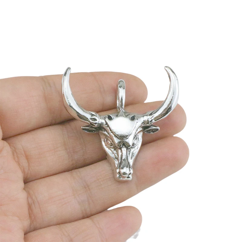 WZNB 3Pcs 44x42mm Bull Skull Charms for Ethnic Tribe Jewelry Making Antique Silver Animal Pendant Diy Necklace Accessories
WZNB 3Pcs 44x42mm Bull Skull Charms for Ethnic Tribe Jewelry Making Antique Silver Animal Pendant Diy Necklace Accessories