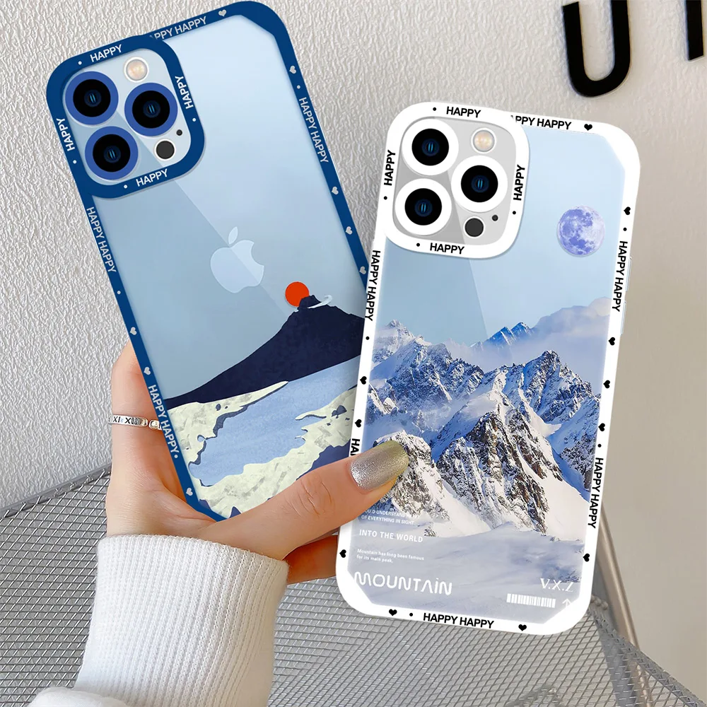 Snow Mountain Sunset Case for IPhone 13 11 12 Pro Max Mini X XR XS Max 7 8 Plus SE 2 2020 Lens Protection Transparent Soft Cover
Snow Mountain Sunset Case for IPhone 13 11 12 Pro Max Mini X XR XS Max 7 8 Plus SE 2 2020 Lens Protection Transparent Soft Cover