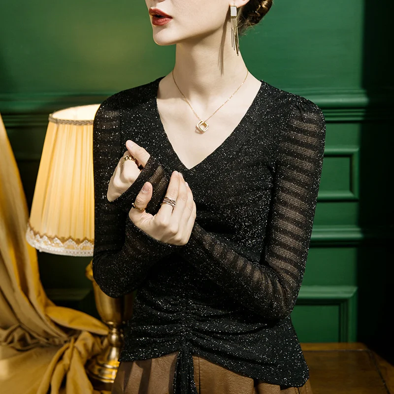 #5290 Black Cotton Mesh T Shirt Women Long Sleeve V-neck T Shirts Ladies Tight Skinny Tshirts Female Slim Sexy Basic Tops Girls
#5290 Black Cotton Mesh T Shirt Women Long Sleeve V-neck T Shirts Ladies Tight Skinny Tshirts Female Slim Sexy Basic Tops Girls