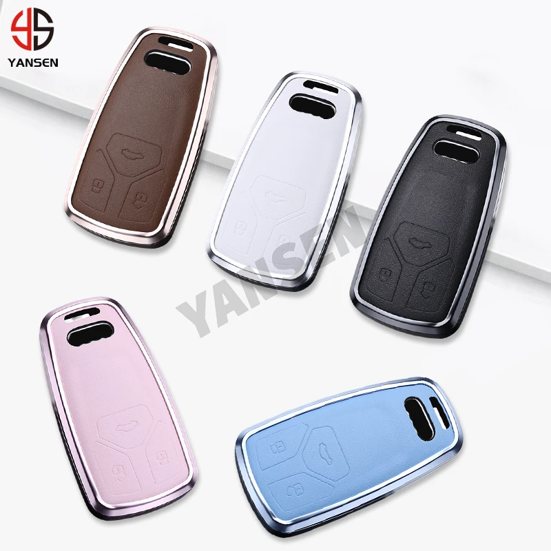 

Alloy Car Remote Key Cover Case Shell Fob For Audi A4 B9 A5 S4 S5 S7 8W A6L A6 Q7 4M Q5 TT TTS RS Keychain Accessories