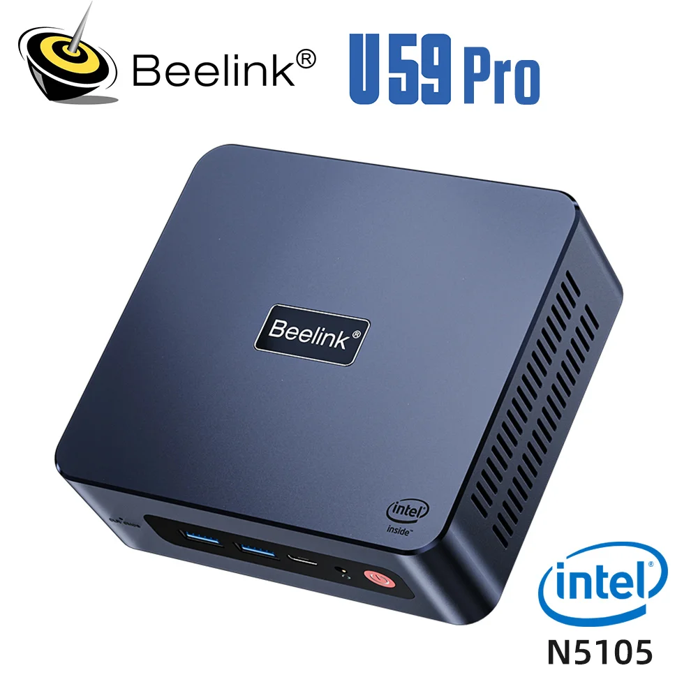 

Beelink U59 Pro мини ПК Windows 11 Intel 11-го поколения N5105 DDR4 16 ГБ 512 ГБ SSD двойной Wifi 1000 м настольный игровой компьютер