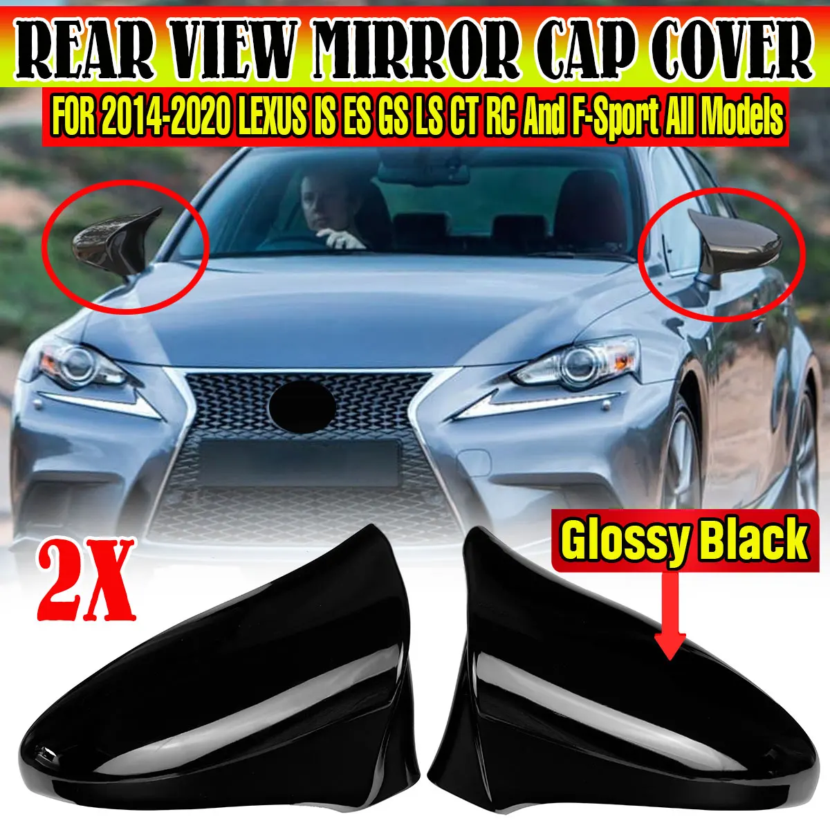 INew 2x Car Door Side Wing Rearview Mirror Cover Cap For LEXUS IS ES GS LS CT RC F-Sport LHD 2014-2020 Rear View Mirror Cover
INew 2x Car Door Side Wing Rearview Mirror Cover Cap For LEXUS IS ES GS LS CT RC F-Sport LHD 2014-2020 Rear View Mirror Cover