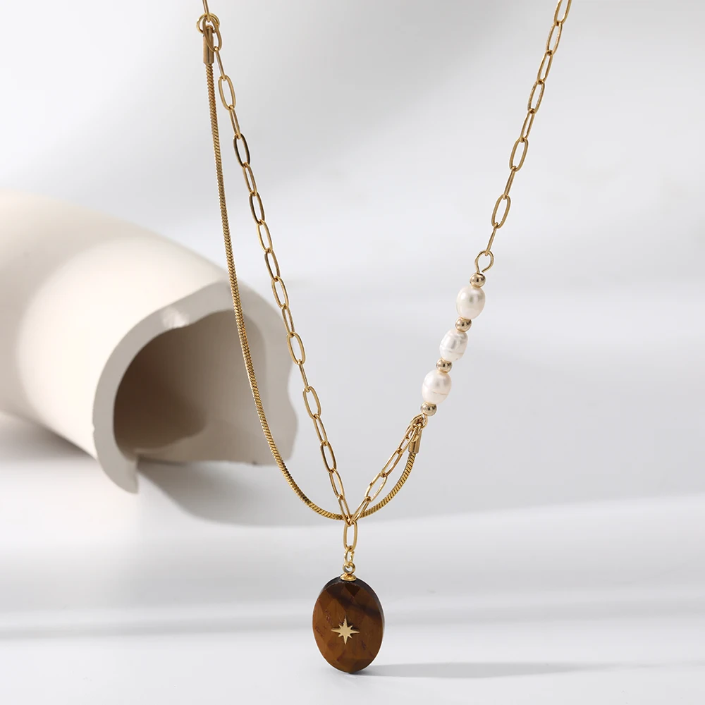 18K Real Gold Plated Natural Freshwater Pearl Choker for Women Stainless Steel Pendant Necklace Party Jewelry Lady Gifts 2022
18K Real Gold Plated Natural Freshwater Pearl Choker for Women Stainless Steel Pendant Necklace Party Jewelry Lady Gifts 2022