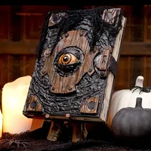 Halloween Demon Eye Horror Book Ornament Resin Black Spell Book Cursed Demon Eye Home Room Decor Holiday Decor Gift