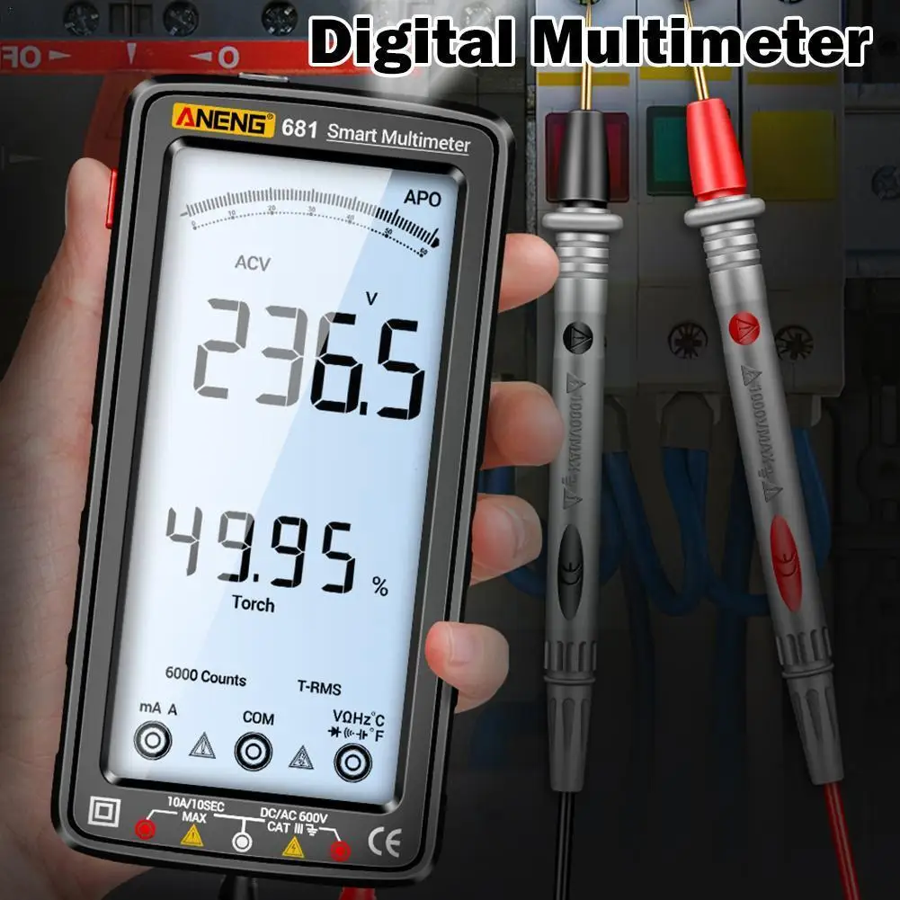 ANENG 683 681 Digital Multimeter Tester Rechargeable RMS Multimeter Measurer Tester Electric True 6000 Count Multimeter V4A4
ANENG 683 681 Digital Multimeter Tester Rechargeable RMS Multimeter Measurer Tester Electric True 6000 Count Multimeter V4A4
