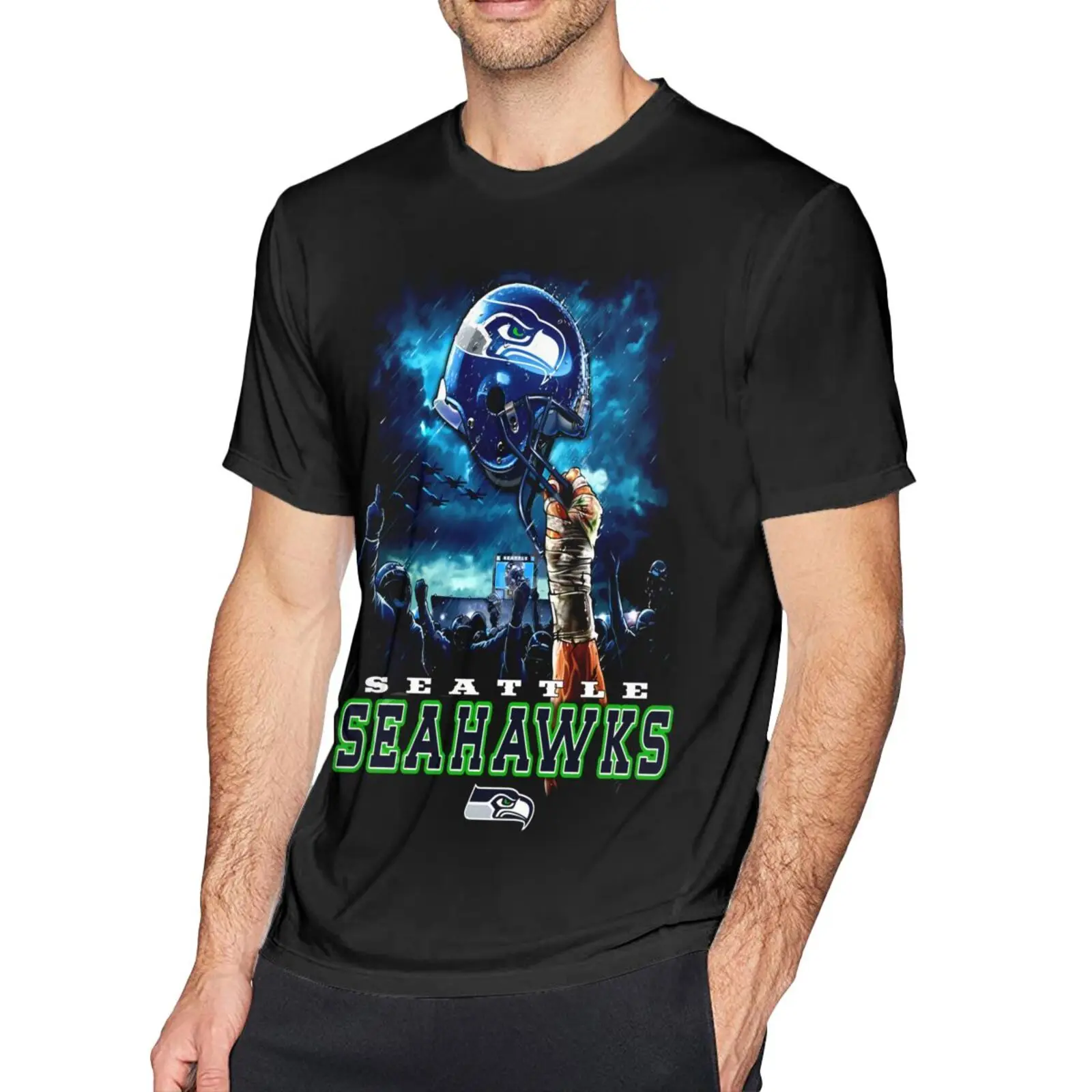 Футболка с коротким рукавом для мужчин и женщин Seattle Seahawks Sky Helmet
Футболка с коротким рукавом для мужчин и женщин Seattle Seahawks Sky Helmet
