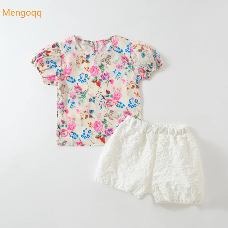 Newest Summer Girls Short Puff Sleeve Flower Top T-shirts Solid Shorts Pant Kids Children Baby Clothing Set 2pcs 3-8Y
Newest Summer Girls Short Puff Sleeve Flower Top T-shirts Solid Shorts Pant Kids Children Baby Clothing Set 2pcs 3-8Y