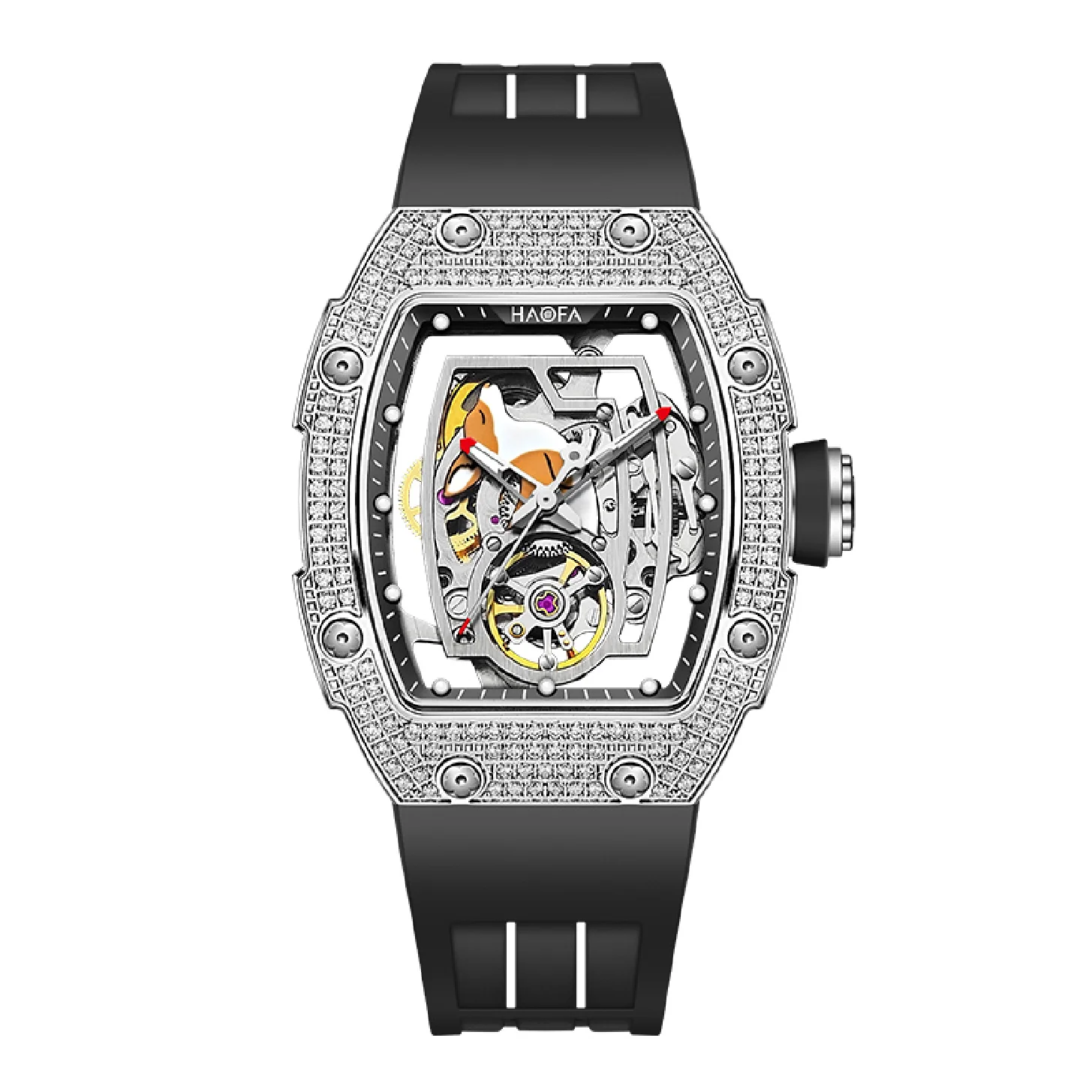 Haofa Ladies Automatic Watch Hollow Kangaroo Dial Luxury Diamond Bezel Sapphire Mirror Waterproof Mechanical Women's Watch 1992
Haofa Ladies Automatic Watch Hollow Kangaroo Dial Luxury Diamond Bezel Sapphire Mirror Waterproof Mechanical Women's Watch 1992