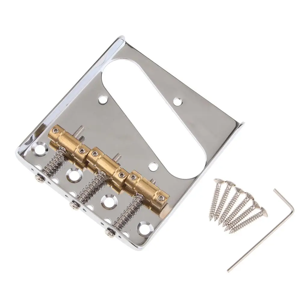 Electric Bass Guitar Bridge 3 String Saddle with Mounting Screw Wrench 
Electric Bass Guitar Bridge 3 String Saddle with Mounting Screw Wrench