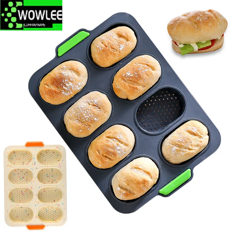 8 Grids Home DIY Baking Non-stick French Silicone Hamburger Heat Resistant Bread Mold Easy Release Good Flexibility Practical
8 Grids Home DIY Baking Non-stick French Silicone Hamburger Heat Resistant Bread Mold Easy Release Good Flexibility Practical