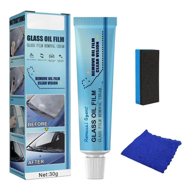 

Car Glass Oil Film Remover Car Film Remover Decontamination Rain Car Front Windshield Window Remove Cream Oil Film Cleaner