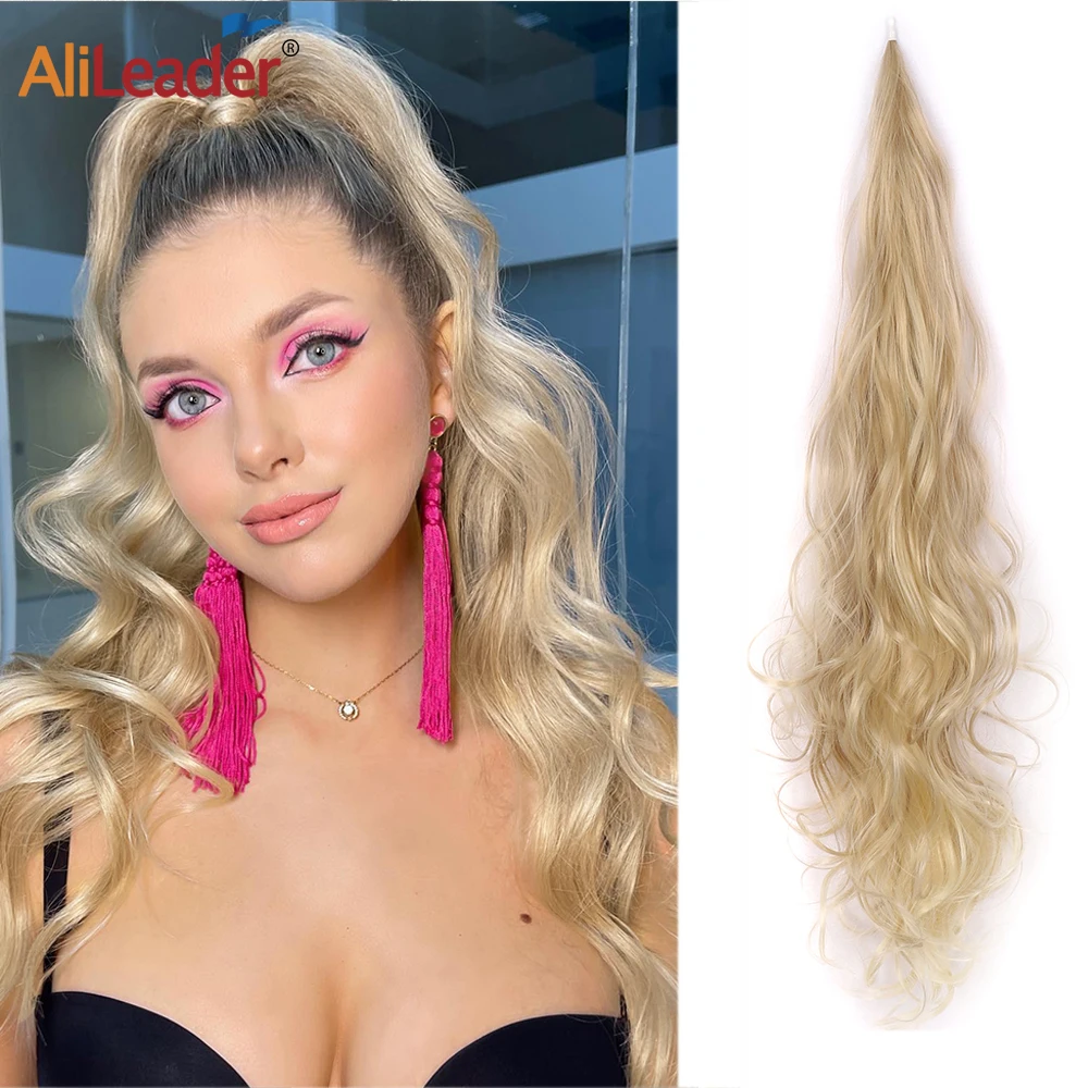 Cheap Flexible Wrap Around Ponytail Synthetic Hair Extensions 32Inch Long Wavy Ponytail Hairpiece For Women Natural Ponytail
Cheap Flexible Wrap Around Ponytail Synthetic Hair Extensions 32Inch Long Wavy Ponytail Hairpiece For Women Natural Ponytail