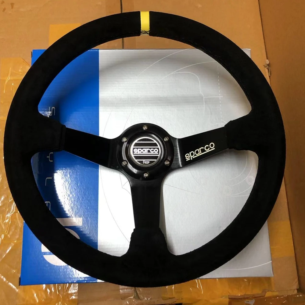 14Inch Deep Dish Racing Sparco Steering Wheels Universal Car Suede Leather JDM Steering Wheel Volantes For VW HONDA TOYOTA BMW
14Inch Deep Dish Racing Sparco Steering Wheels Universal Car Suede Leather JDM Steering Wheel Volantes For VW HONDA TOYOTA BMW