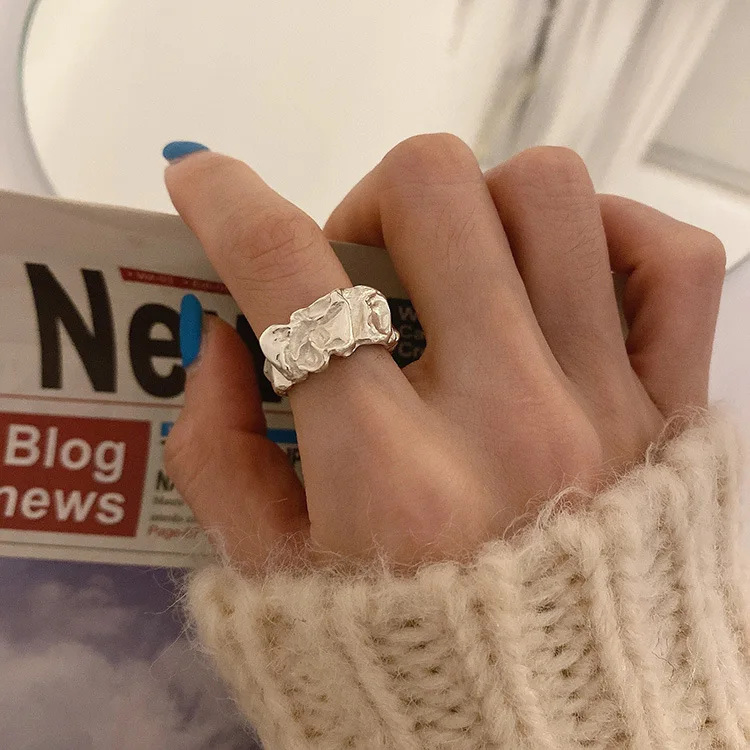 New Silver Spot Irregular Folding Ring Female Personality Jewelry Factory Direct Selling Original Handmade Wholesale Jewelry
New Silver Spot Irregular Folding Ring Female Personality Jewelry Factory Direct Selling Original Handmade Wholesale Jewelry