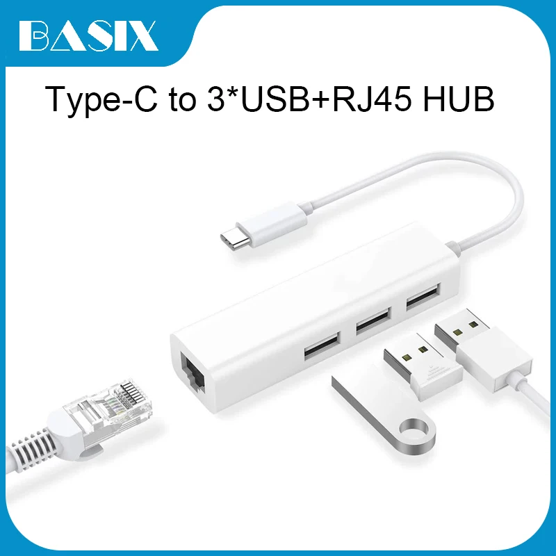 Basix USB C Ethernet External Wired Network Card Adapter USB Type-C to Ethernet RJ45 Lan for MacBook Windows 7/8/10 10/100Mbps
Basix USB C Ethernet External Wired Network Card Adapter USB Type-C to Ethernet RJ45 Lan for MacBook Windows 7/8/10 10/100Mbps